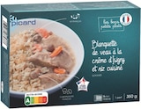 Promo Blanquette de veau à la crème d’Isigny et riz cuisiné à 5,70 € dans le catalogue Picard à Alix