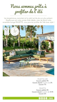 Catalogue Casa, 16/03/2022 - 30/09/2022, Collection de jardin 2022, 23 pages Prospectus Casa en cours, "Collection de jardin 2022", 23 pages
