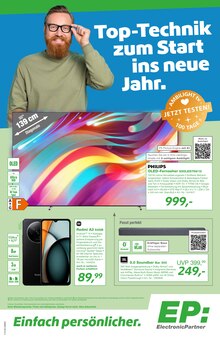 Fernseher im EP: Prospekt "Top Technik zum Start ins neue Jahr." mit 12 Seiten (Oranienburg)