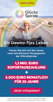 Aktueller Westlotto Prospekt "Ein Gewinn fürs Leben." Aktueller Westlotto Prospekt