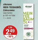 MEIN TEEBAUMÖL Zahncreme von alkmene im aktuellen V-Markt Prospekt für 2,49 €