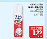 Sahne Finesse im Angebot bei Marktkauf in Schwabach Sahne Finesse Angebote von Glücks Klee bei Marktkauf Schwabach für 1,99 €