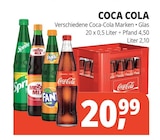 Verschiedene Coca-Cola Marken bei Getränke Hörl im Ehekirchen Prospekt für 20,99 €