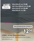 Aktuelles JENNY Jersey-Spannbettlaken Angebot bei JYSK in Mönchengladbach ab 12,50 €