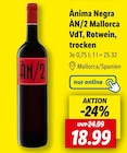 ÀN/2 Mallorca VdT, Rotwein, trocken Angebote von Ànima Negra bei Lidl Bautzen für 18,99 €