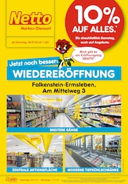 Netto Marken-Discount Prospekt: "Wiedereröffnung - 10% auf ALLES", 6 Seiten, 08.07.2025 - 12.07.2025