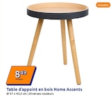 Table d'appoint en bois - Home Accents à 8,49 € dans le catalogue Action