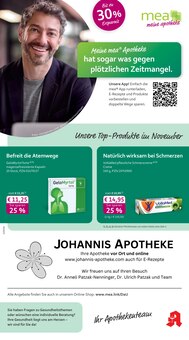Aktueller mea - meine apotheke Prospekt "Unsere November-Angebote" Seite 1 von 4 Seiten