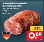 Schweine-Rollbraten oder -Spießbraten gefüllt bei Netto Marken-Discount im Prospekt "" für 0,89 €