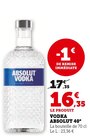 Vodka Absolut 40° - Absolut en promo chez Super U Saint-Herblain à 16,35 €