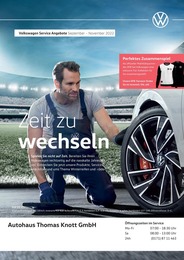 Volkswagen Prospekt für Cottbus mit 1 Seite Volkswagen Prospekt für Cottbus: "Zeit zu wechseln", 1 Seite, 01.09.2022 - 30.11.2022