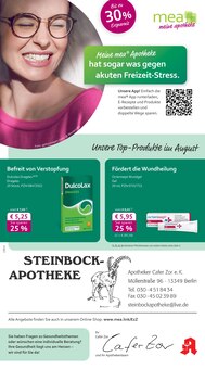 Aktueller mea - meine apotheke Prospekt "Unsere August-Angebote" Seite 1 von 4 Seiten für Berlin
