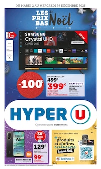 Promotion Samsung dans le prospectus Hyper U, valable du 02/12/2025 au 24/12/2025 Promo Samsung dans le catalogue Hyper U du moment à la page 1