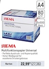 Multifunktionspapier Universal Angebote von SIGMA bei Metro Rodgau für 27,36 €