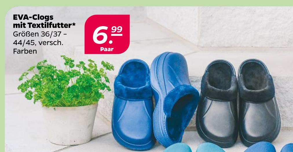 EVA-Clogs mit Textilfutter