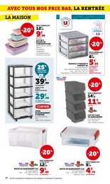 Prix et réduction Rangement Bureau dans le prospectus Super U en cours Offre Rangement Bureau dans le catalogue Super U du moment à la page 20