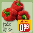 Rote Paprika im Angebot bei REWE in Dreieich Rote Paprika Angebote bei REWE Dreieich für 0,99 €