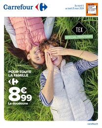 Prospectus Carrefour à Balanod, "TEX, spécial printemps", 34 pages, 05/03/2024 - 25/03/2024