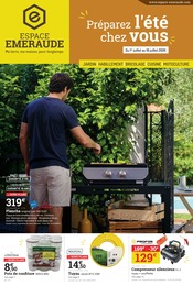 Prospectus Jardineries & Animaleries Espace Emeraude en cours, Préparez l'été chez vous, 2 pages, 01/07/2026 - 18/07/2026 Catalogue Jardineries & Animaleries Espace Emeraude en cours à Arinthod et alentours, Préparez l'été chez vous, 2 pages, 01/07/2026 - 18/07/2026