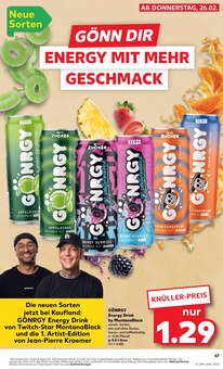 Energydrink im Kaufland Prospekt "Aktuelle Angebote" mit 70 Seiten (Lahr (Schwarzwald))