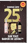 Promo 25% en avantage carte sur tout Baron de Lestac à  dans le catalogue Intermarché à Les Avenières