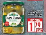 Salz-Dill-Gurken von Spreewaldhof für 1,79 € bei EDEKA im Angebot Salz-Dill-Gurken von Spreewaldhof im aktuellen EDEKA Prospekt