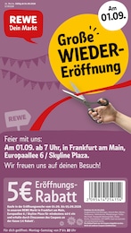 REWE Prospekt für Frankfurt mit 18 Seiten REWE Prospekt "Dein Markt" für Frankfurt, 18 Seiten, 31.08.2026 - 05.09.2026