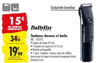 Tondeuse cheveux et barbe - Carrefour à Versailles Tondeuse cheveux et barbe en promo chez Carrefour Versailles à 19,99 €