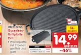 Gusseisen-Grillplatte 2in1 ca. Ø 35 cm von BBQ Boss im aktuellen Netto Marken-Discount Prospekt