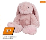 Promo Lapin en peluche à 3,94 € dans le catalogue Action à Sébécourt