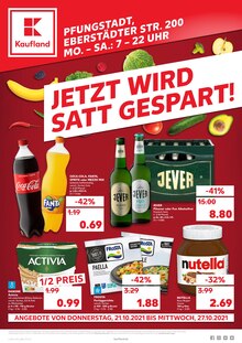 Kaufland Prospekt für Pfungstadt mit 46 Seiten Kaufland Prospekt für Pfungstadt: JETZT KRÄFTIG SPAREN!, 46 Seiten, 20.10.2021 - 27.10.2021