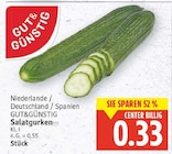 Salatgurken von GUT&GÜNSTIG für 0,33 € bei E center im Angebot Salatgurken von GUT&GÜNSTIG im aktuellen E center Prospekt