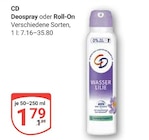 Deospray Angebote von CD bei GLOBUS Hofheim für 1,79 €