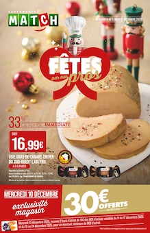 Catalogue Supermarchés Match à Vred cette semaine, valable du 09/12/2025 au 27/12/2025 Prospectus Supermarchés Match à Vred, "FÊTES par nos pros", 48 pages de promos valables du 09/12/2025 au 27/12/2025