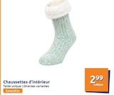 Chaussettes d'intérieur en promo chez Action Boulogne-Billancourt à 2,99 €