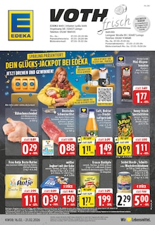 EDEKA Prospekt der Woche "Aktuelle Angebote" Seite 1, 16.02.2026 bis 21.02.2026 für Kalletal Aktueller EDEKA Prospekt "Aktuelle Angebote" Seite 1 von 26 Seiten für Kalletal