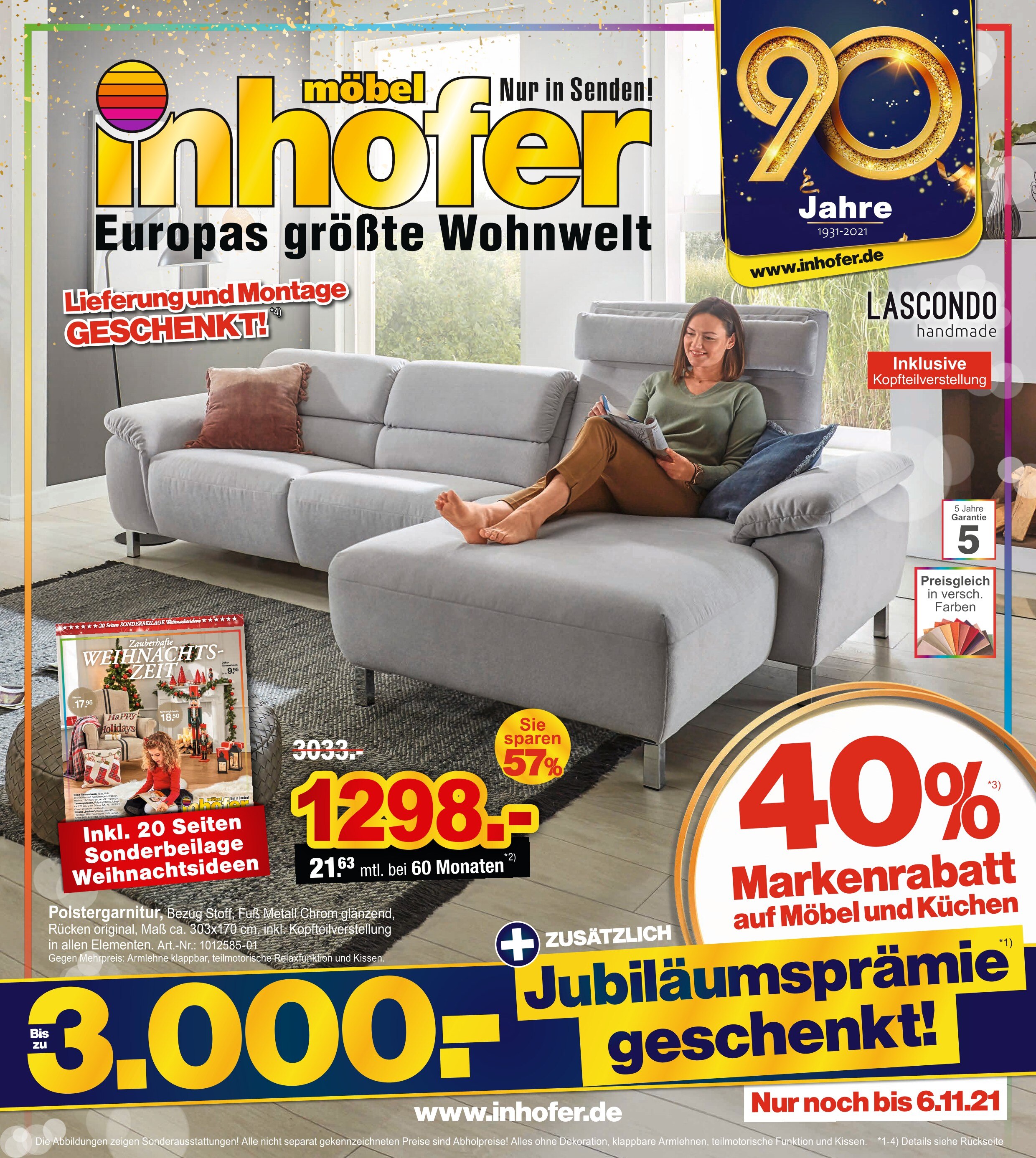 Möbel Inhofer Prospekt für Michelau mit 12 Seiten Möbel Inhofer Prospekt für Michelau: "Europas größte Wohnwelt", 12 Seiten, 28.10.2021 - 06.11.2021