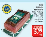 Südtiroler Markenspeck von Recla für 5,99 € bei Marktkauf im Angebot Südtiroler Markenspeck von Recla im aktuellen Marktkauf Prospekt