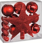 Kit Boule de Noël de 18 pièces Rouge - ATMOSPHERA en promo chez Intermarché Super Kit Boule de Noël de 18 pièces Rouge - ATMOSPHERA dans le catalogue Intermarché Super