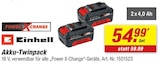 Aktuelles Akku-Twinpack Angebot bei toom Baumarkt in Bonn ab 54,99 €