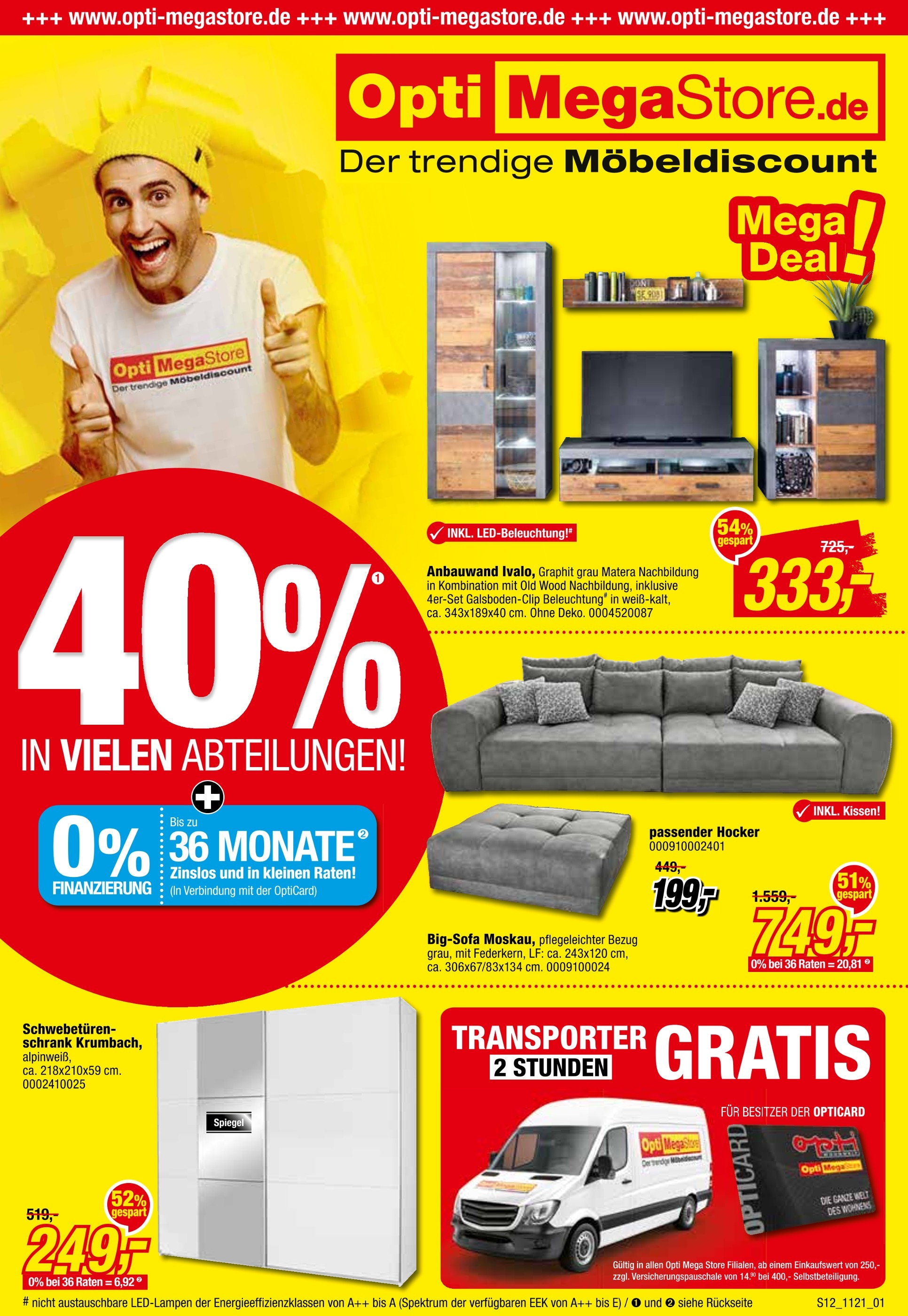 Opti-Megastore Prospekt für Heidenheim mit 20 Seiten Opti-Megastore Prospekt für Heidenheim: "40% IN VIELEN ABTEILUNGEN!", 20 Seiten, 28.10.2021 - 13.11.2021