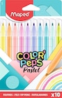 Étui de 10 feutres Maped Color' Peps Pastel - Maped en promo chez Fnac Étui de 10 feutres Maped Color' Peps Pastel - Maped dans le catalogue Fnac