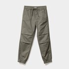 Pantalon battle taille élastiquée coton vert kaki garçon - La Halle Pantalon battle taille élastiquée coton vert kaki garçon à 9,99 € dans le catalogue La Halle