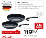 Pfannen-Set „Ceratal Classic Orbitschwarz“ im XXXLutz Prospekt Pfannen-Set „Ceratal Classic Orbitschwarz“ von Fissler im aktuellen XXXLutz Prospekt für 119,90 €