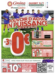 Catalogue Casino Supermarchés avec 40 pages de promos Prospectus Casino Supermarchés, "Le pouvoir d'achat en puissance avec le XV de France", pages, 30/01/2023 - 12/02/2023