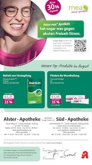 mea - meine apotheke Prospekt Unsere August-Angebote mit 4 Seiten