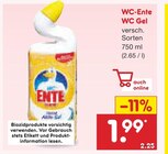 WC Gel Angebote von WC-Ente bei Netto Marken-Discount Weiden für 1,99 €