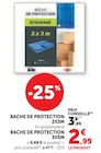 Bâche de protection 2x3m en promo chez Hyper U Rennes à 2,99 €