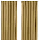 Aktuelles 2 Gardinenschals (abdunk.) beigegelb/mit Gardinenband 145x250 cm Angebot bei IKEA in Duisburg ab 39,99 €