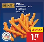 Möhren von Heimat für 1,11 € bei Netto Marken-Discount im Angebot Möhren von Heimat im aktuellen Netto Marken-Discount Prospekt